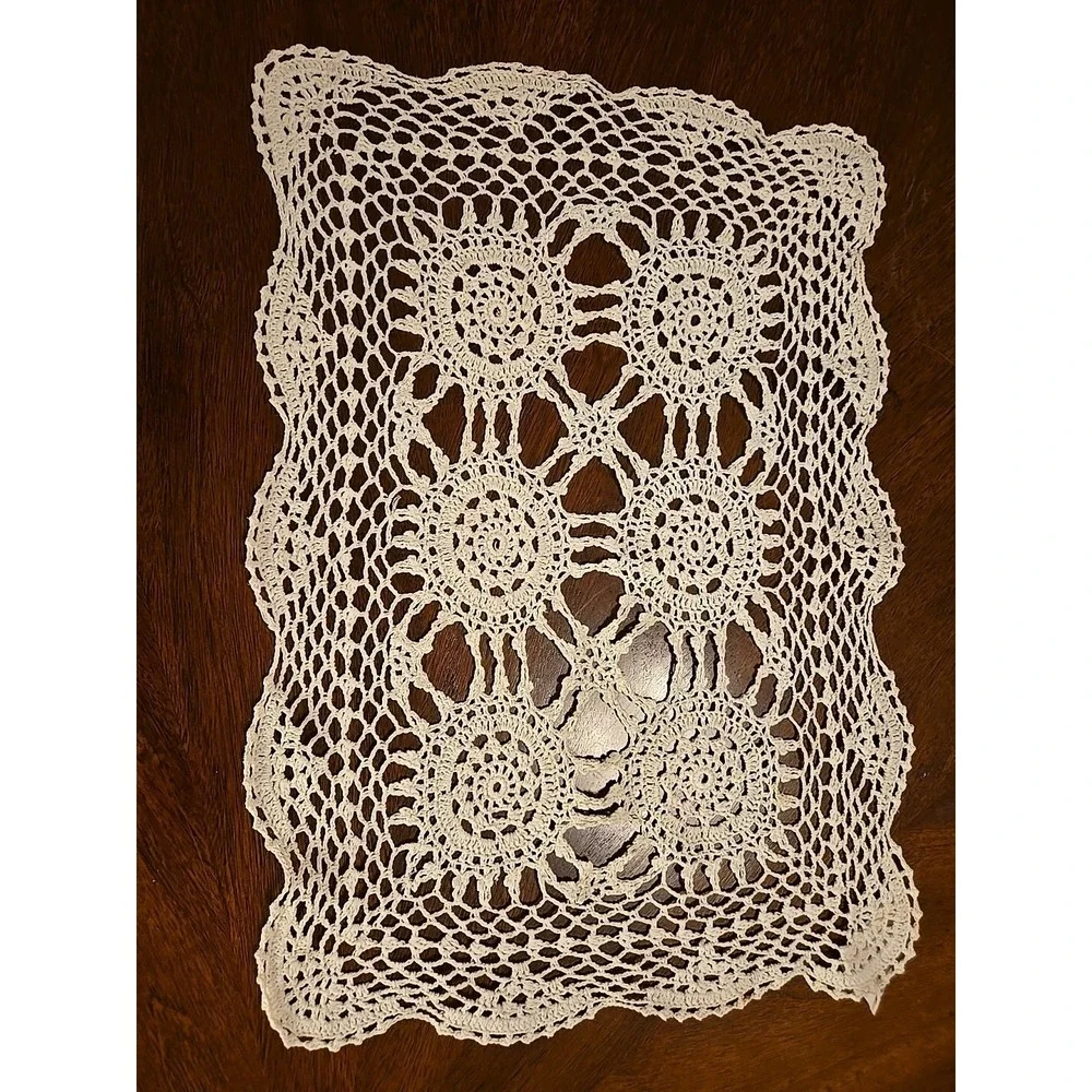 Vtg Lot‎ Crochet embroidered table linens lot, Lace , Napkins Topper